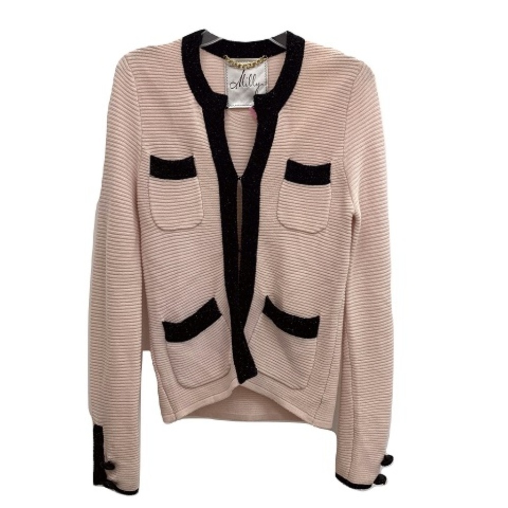 Milly Ribbed Metallic Cardigan - Picture 2 of 6